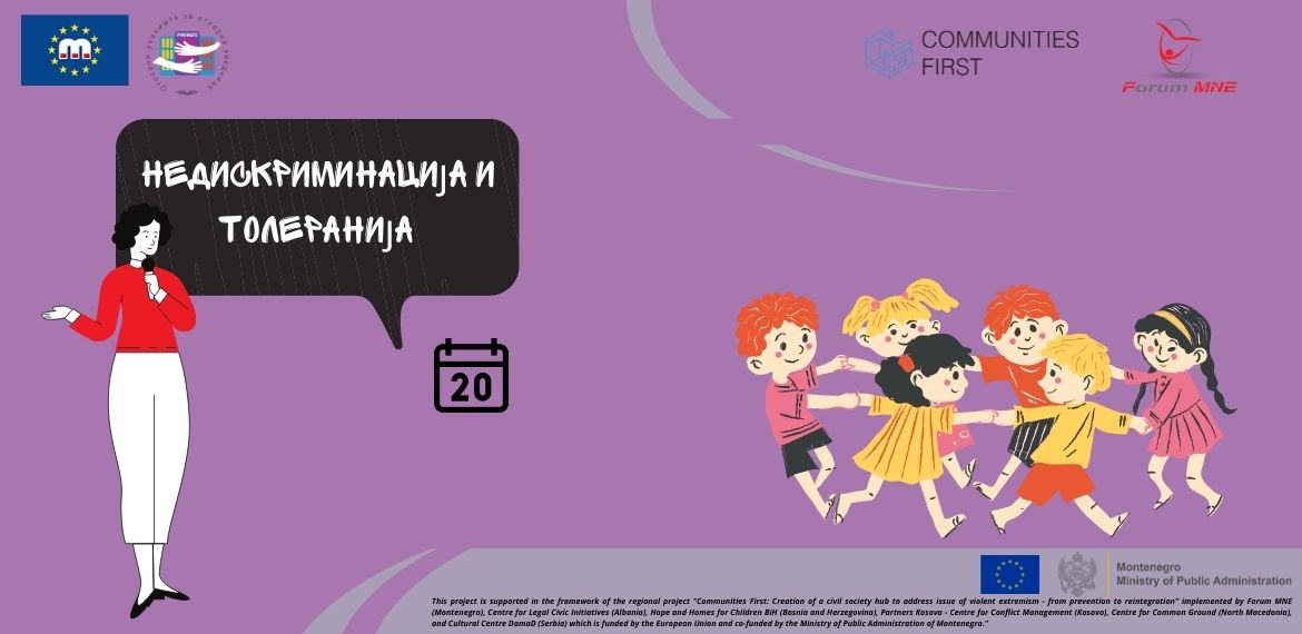 Работилница во рамките на проектот: „Отпорни училишта за отпорна заедница“, на тема: „Недискриминација и Толеранција“