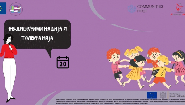 Работилница во рамките на проектот: „Отпорни училишта за отпорна заедница“, на тема: „Недискриминација и Толеранција“